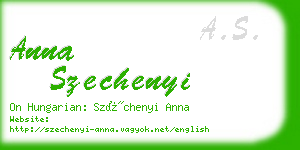 anna szechenyi business card